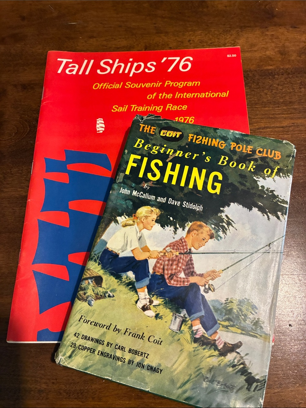 Vintage Hobbies Books: 1976 Tall Ships Program & 1958 Coit Beginner's Fishing